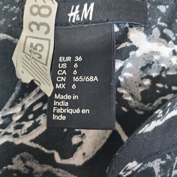 H&M wild cat 90s style jumpsuit black and white - Picture 3 of 7